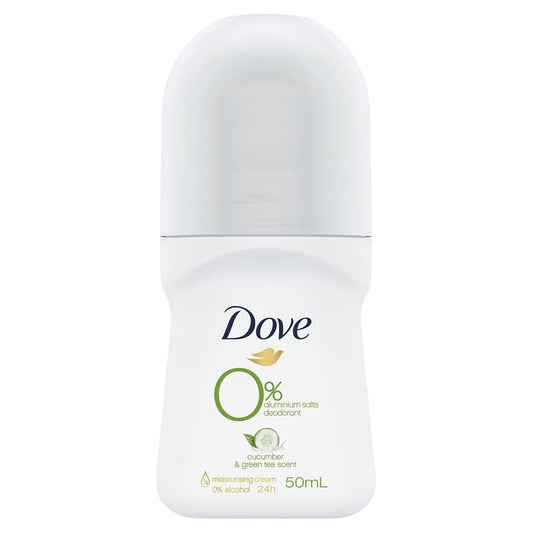 Dove Deodorant Roll-On Cucumber &amp; Green Tea Zero Aluminium – 50ml