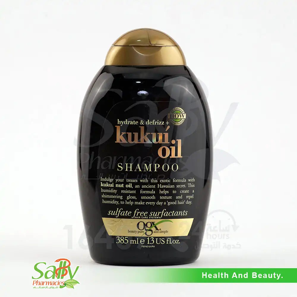 ogx kukui oil hydrate&defrizz shampoo 385ml