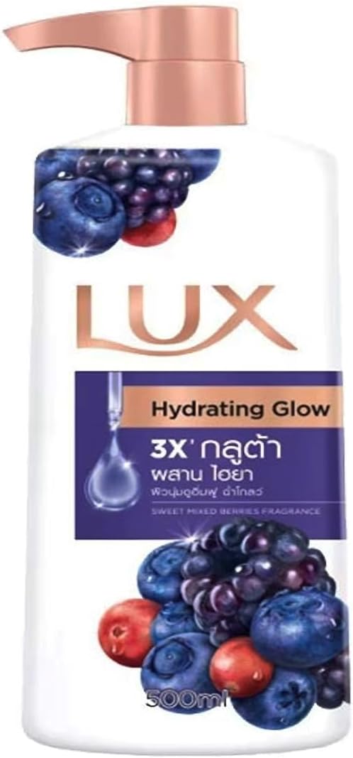 Lux Hydrating Glow Sweet Mixed Berries Fragrance Body Wash, 500ml