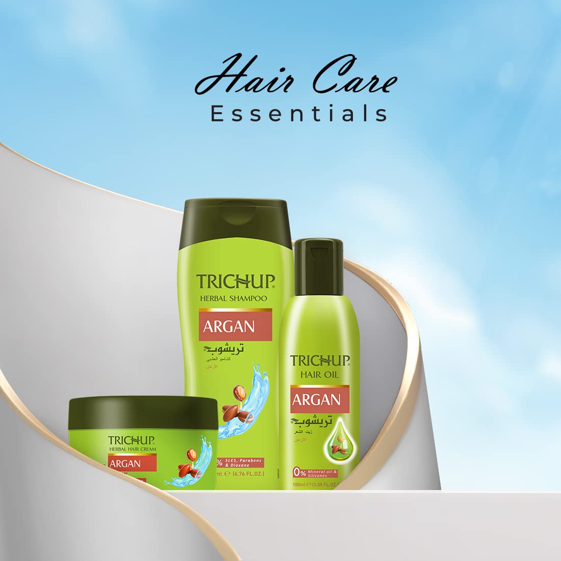 Trichup Argan Herbal Shampoo - Reduce Frizz & Boosts Shine.