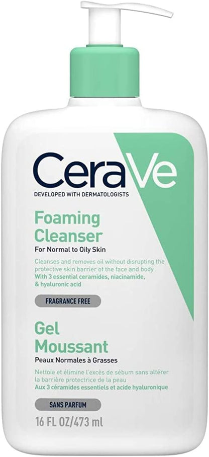 CeraVe Foaming Cleanser – For Normal to Oily Skin (473ml)