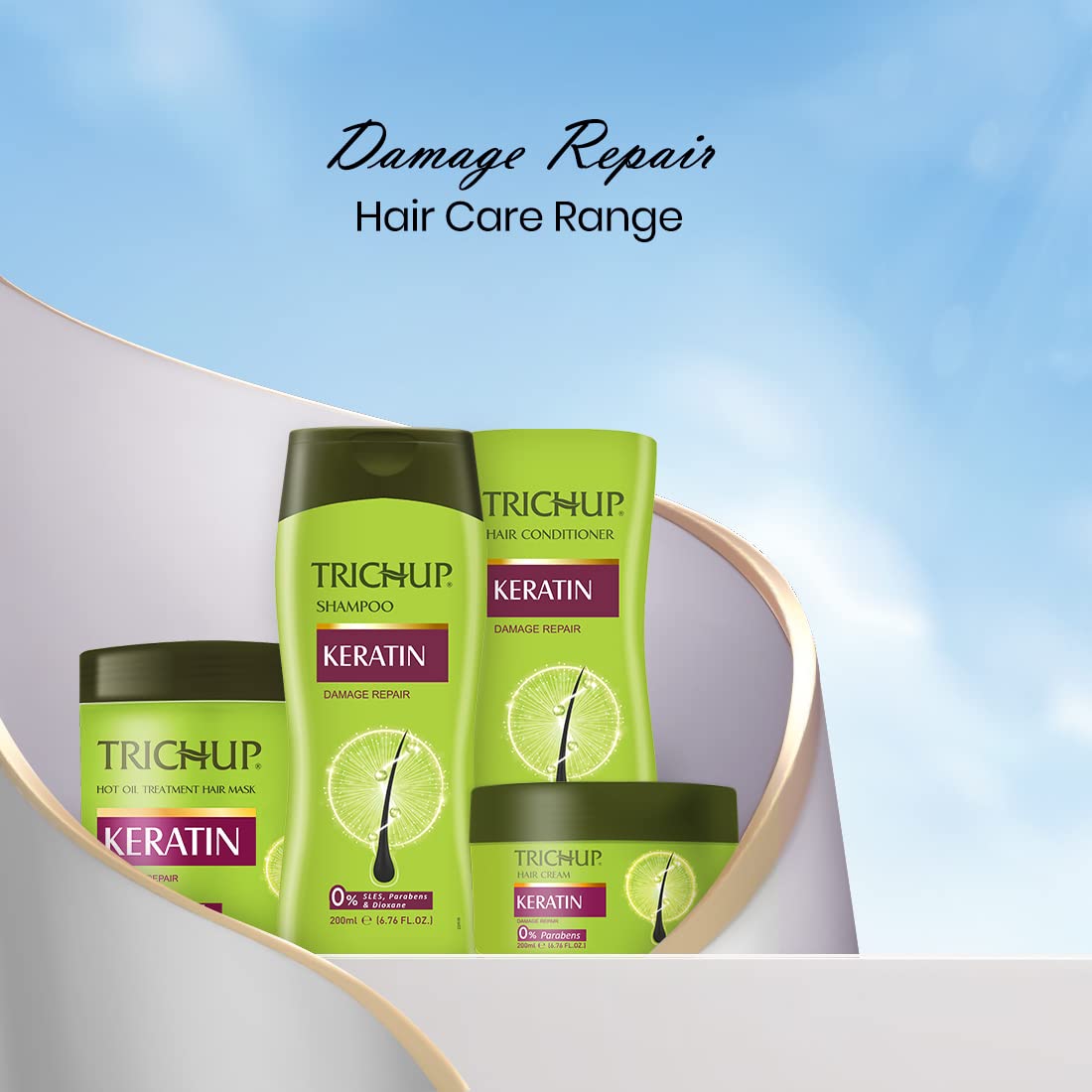 Trichup Argan Herbal Shampoo - Reduce Frizz & Boosts Shine.