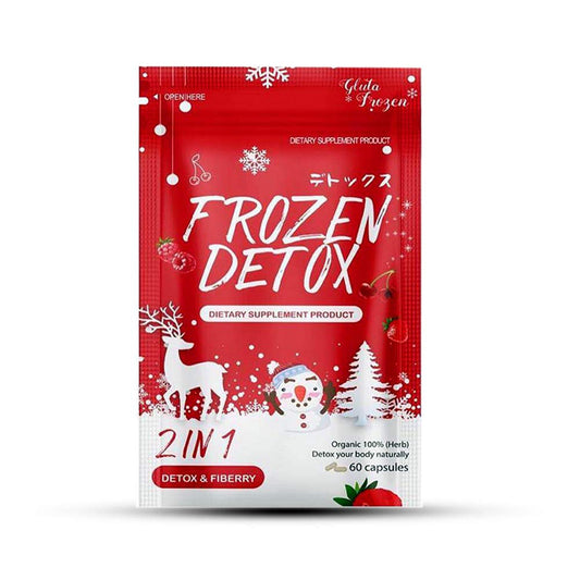 RIZTICS Frozen Detox Supplement – 2-in-1 Detox &amp; Fiberry Slimming Capsules (60 Capsules, Made in Thailand)