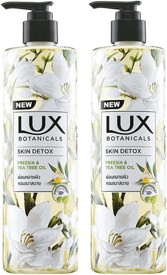 Lux Botanicals Body Wash (2 x 450 ml) Skin Detox with Freesia and Tea Tree Oil