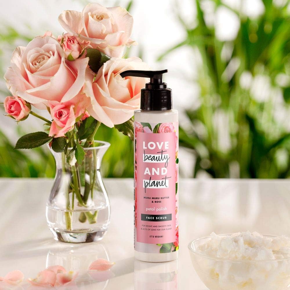 Love Beauty and Planet Face Scrub – Petal Polish Murumuru Butter & Rose, 125ml