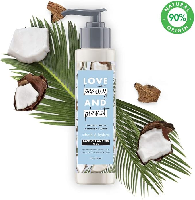 Love Beauty and Planet Face Cleansing Gel – Refresh & Hydrate Coconut Water & Mimosa Flower, 125ml