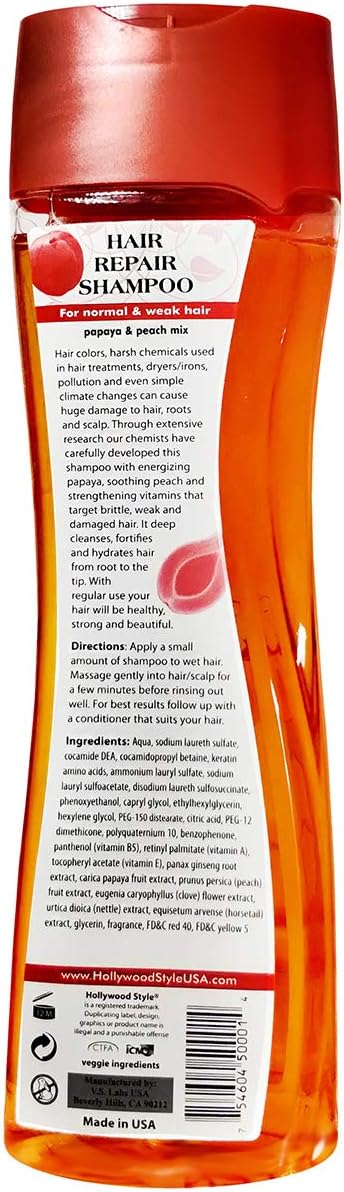 Hollywood Style Hair Repair Papaya & Peach Mix Shampoo