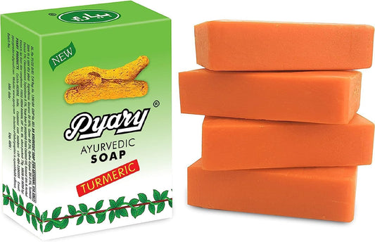 Pack of 8 Turmeric Soap Pyary - Skin Illuminating & Dark Spots removal