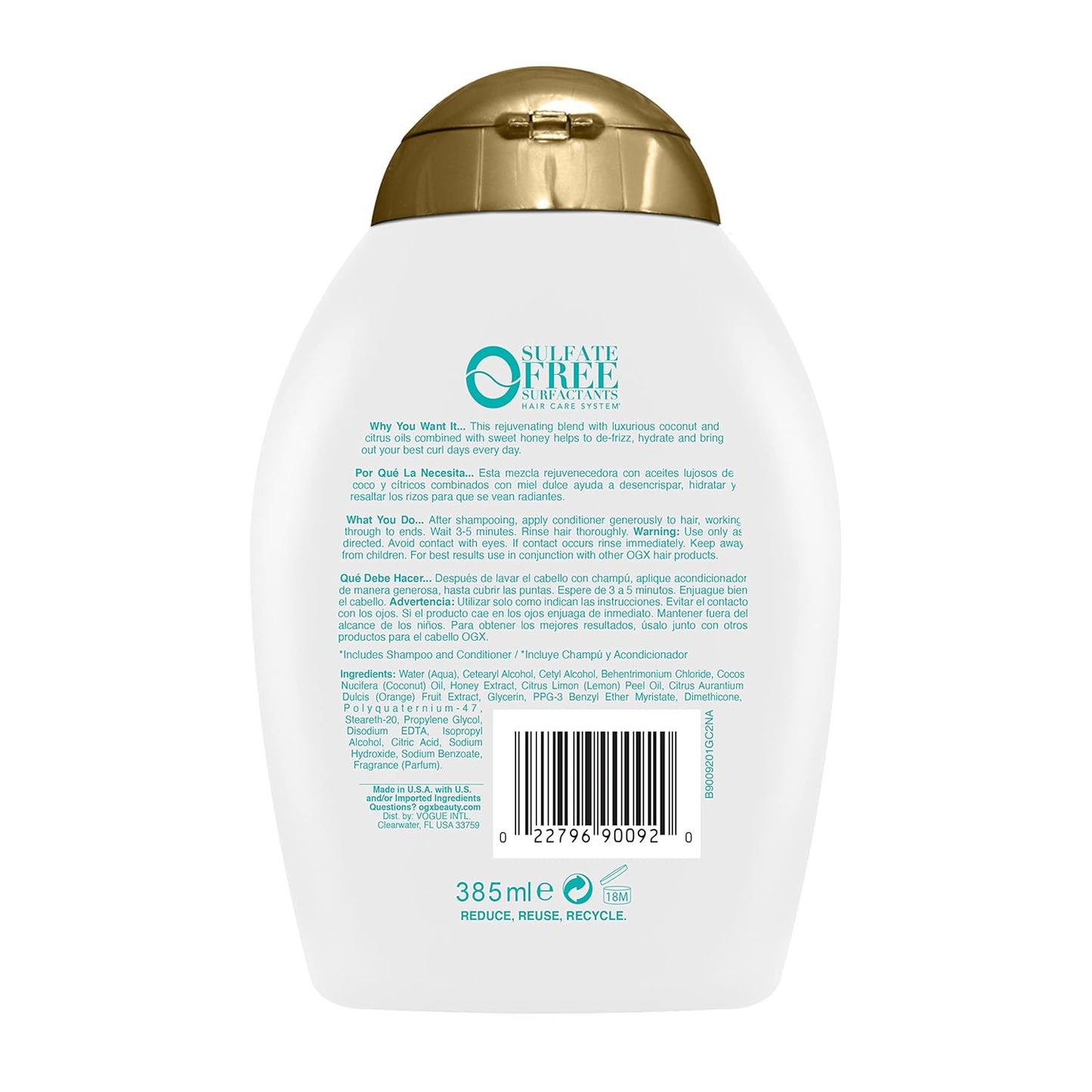 OGX Quenching + Coconut Curls Curl-Defining Conditioner