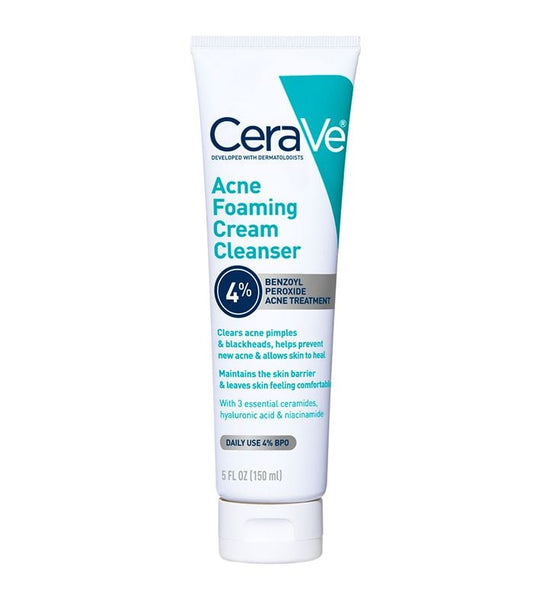 CeraVe Acne Foaming Cream Cleanser – 4% Benzoyl Peroxide 150ml