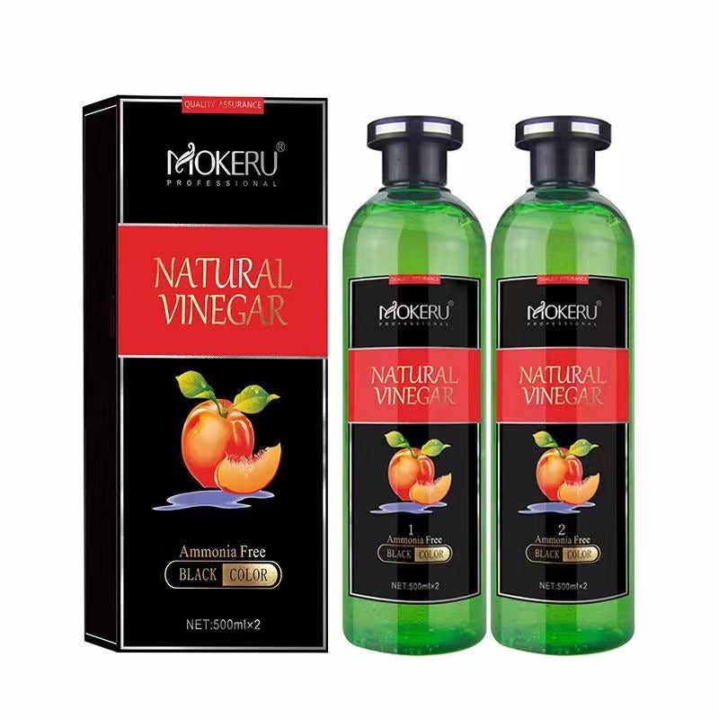 Mokeru Natural Vinegar Hair Color Gel – Black Color (Ammonia Free) 500ml x 2