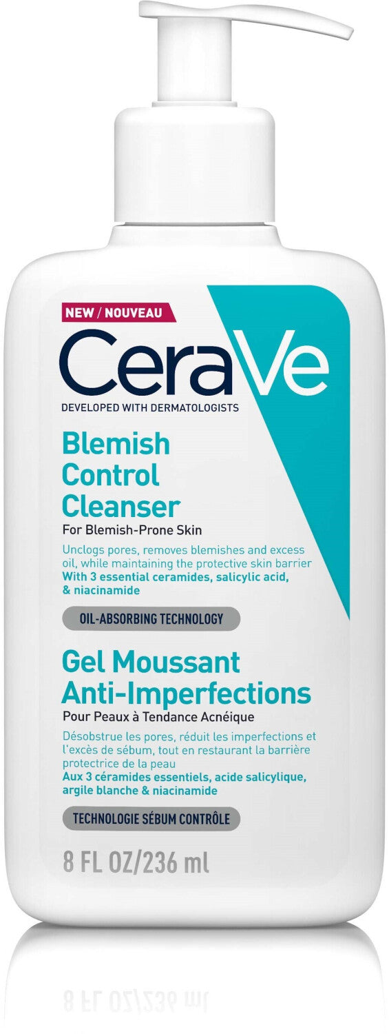 cerave blemish control cleanser 236ml gel moussant anti-imperfrction