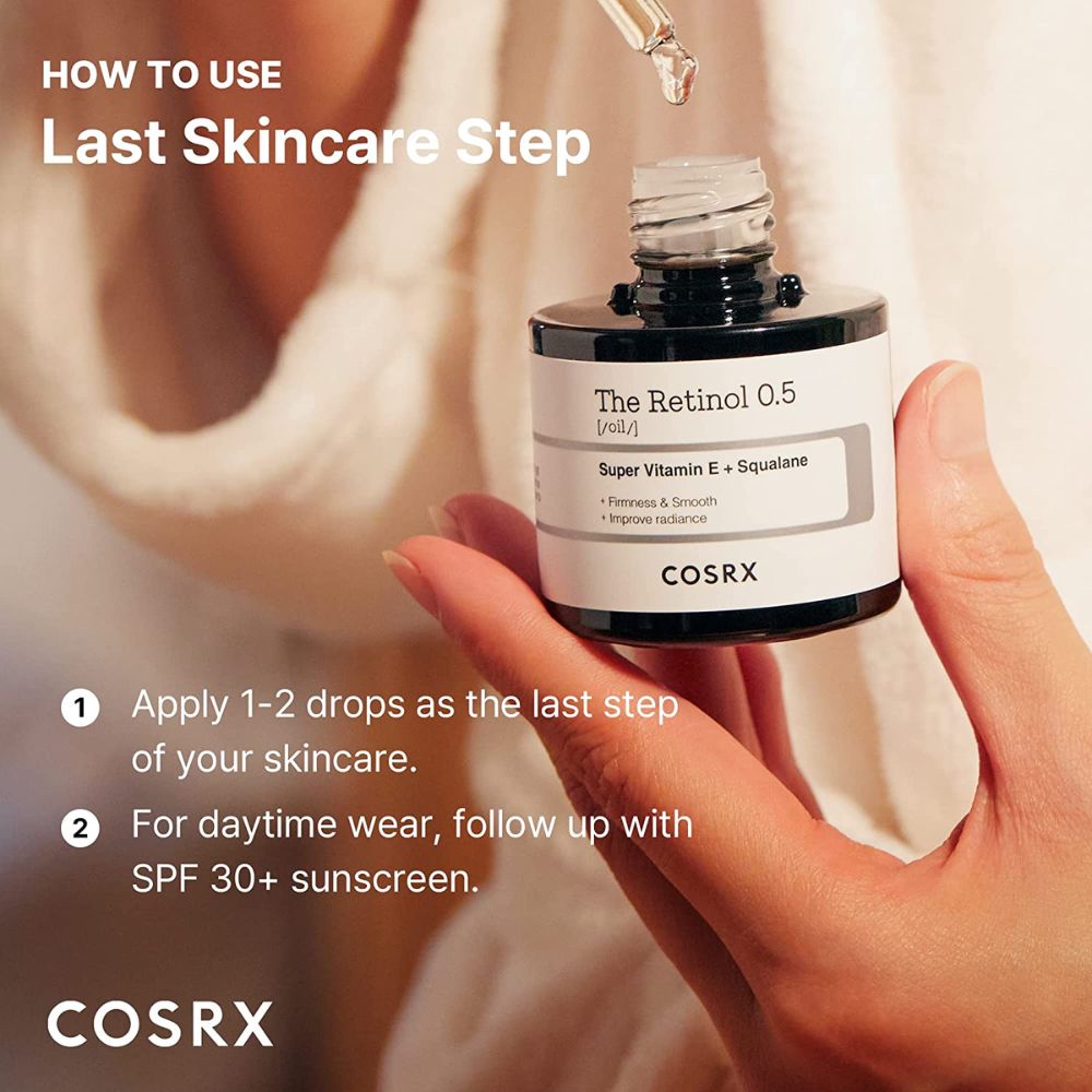 Cosrx – The Retinol 0.5 Super Vitamin E +squalene Oil – 20ml