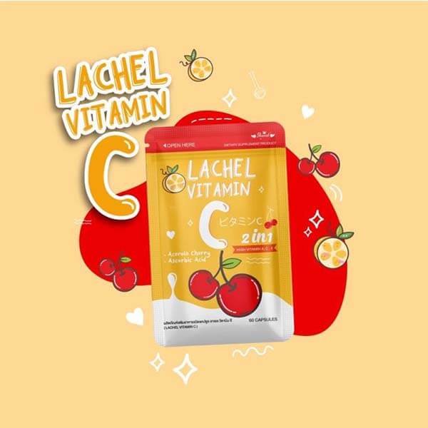 Lachel Vitamin C 2-in-1 with High Vitamin A, C & E – Skin Whitening & Immune-Boosting Supplement (60 Capsules)