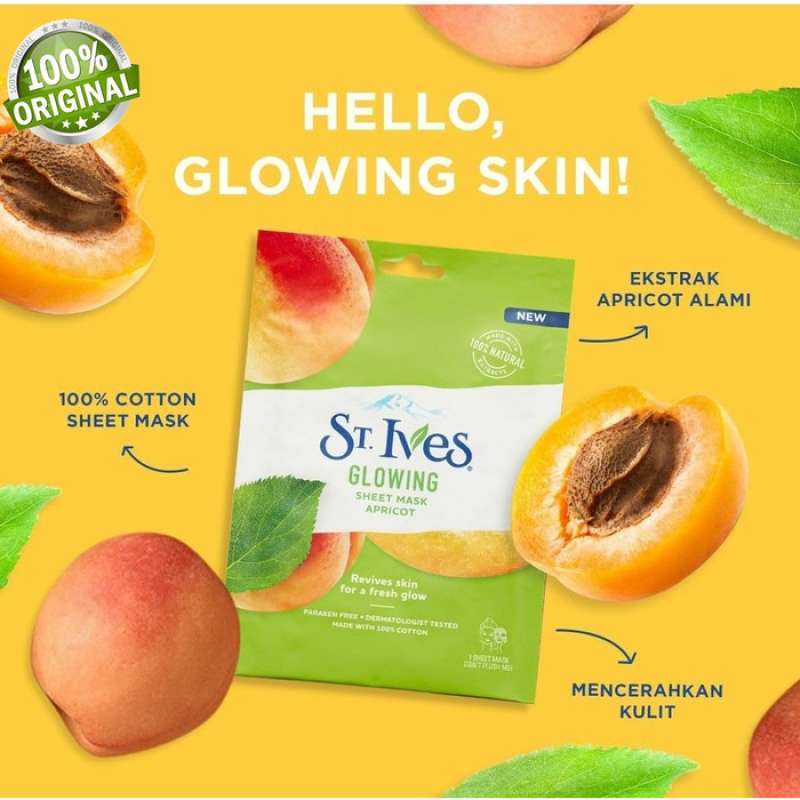 St. Ives Glowing Sheet Mask Apricot – 1 Sheet