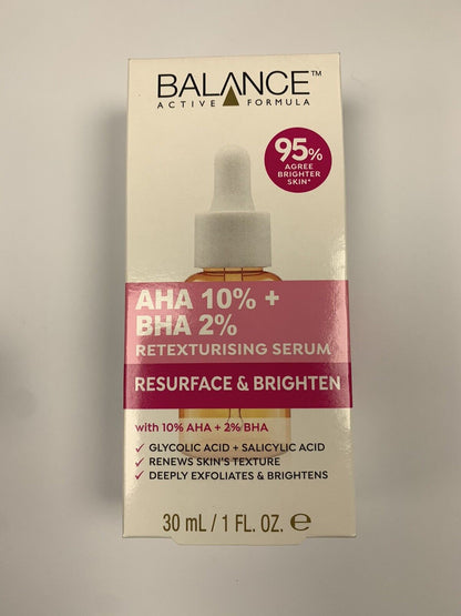 Balance Active Formula Retexturising Serum (AHA 10% & BHA 2%) 30ml