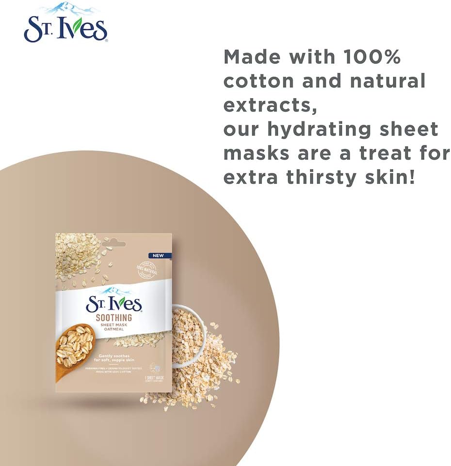 St. Ives Oatmeal Soothing Sheet Mask – 1 Sheet